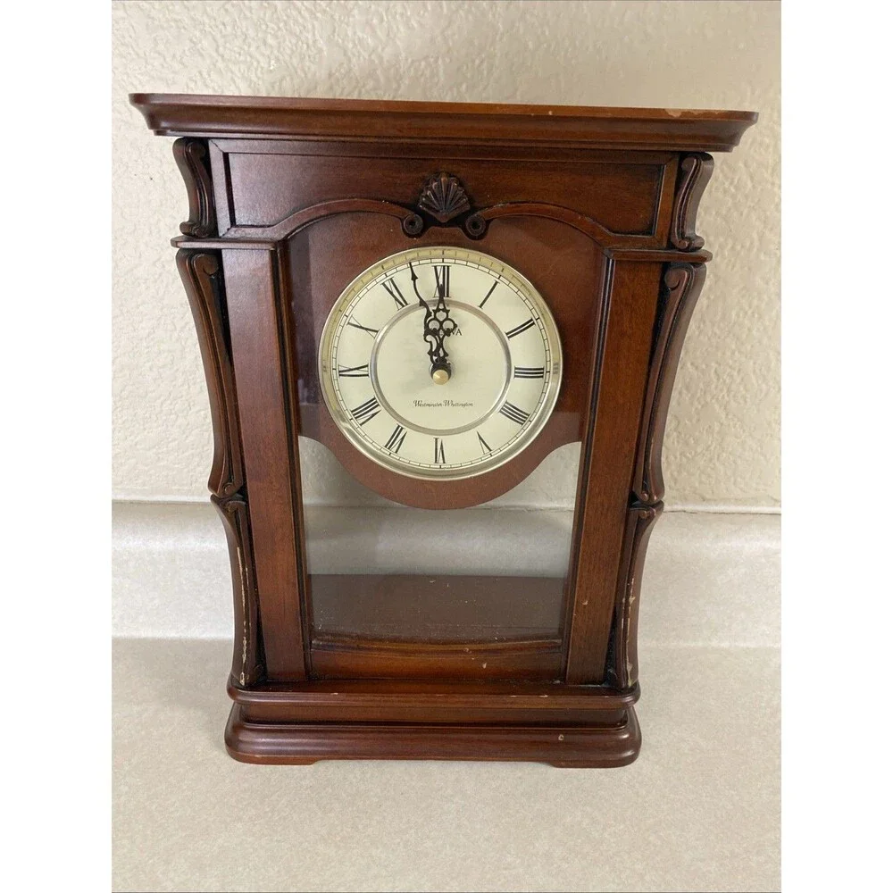 BULOVA Westminster-Whittington Chime Wall Clock Read!